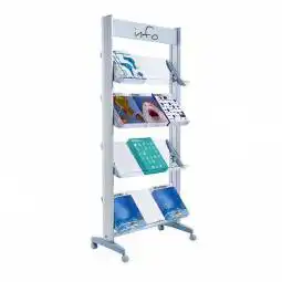Fast Paper Wide Mobile Display With Plexiglass Shelves F12A4TT35