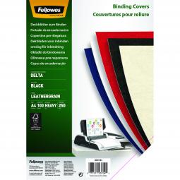 Fellowes Binding Covers Delta Coverboard 270gsm A4 Black Pack of 100