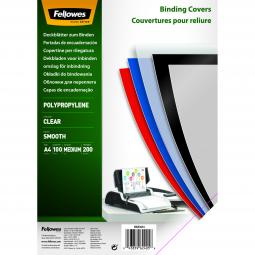 Fellowes Earth Clear Polypropylene Cover 200 micron A45361401 Pack of 100