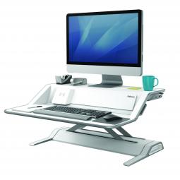 Fellowes Lotus DX Sit Stand Workstation White
