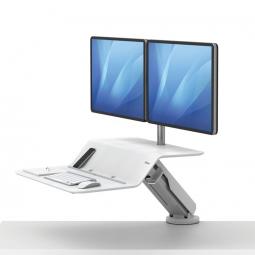 Fellowes Lotus RT Sit-Stand Workstation Dual White