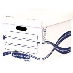Fellowes Storage Box Board White and Blue (Pack 10)