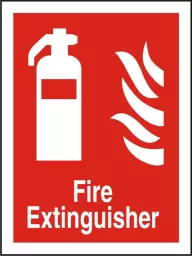 Seco Fire Fighting Equipment Safety Sign Fire Extinguisher Semi Rigid Plastic 150 x 200mm - FF071SRP150X200