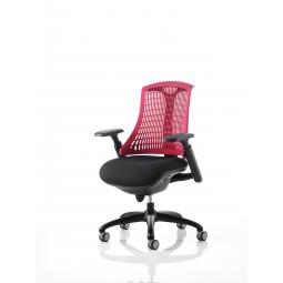 Flex Chair Black Frame With Red Back KC0073