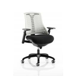 Flex Chair Black Frame With Moonstone White Back KC0072