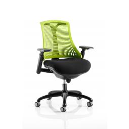 Flex Chair Black Frame With Green Back KC0074