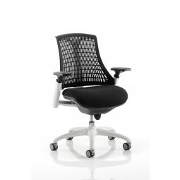 Flex Chair White Frame Black Back KC0055