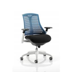 Flex Chair White Frame Blue Back KC0060