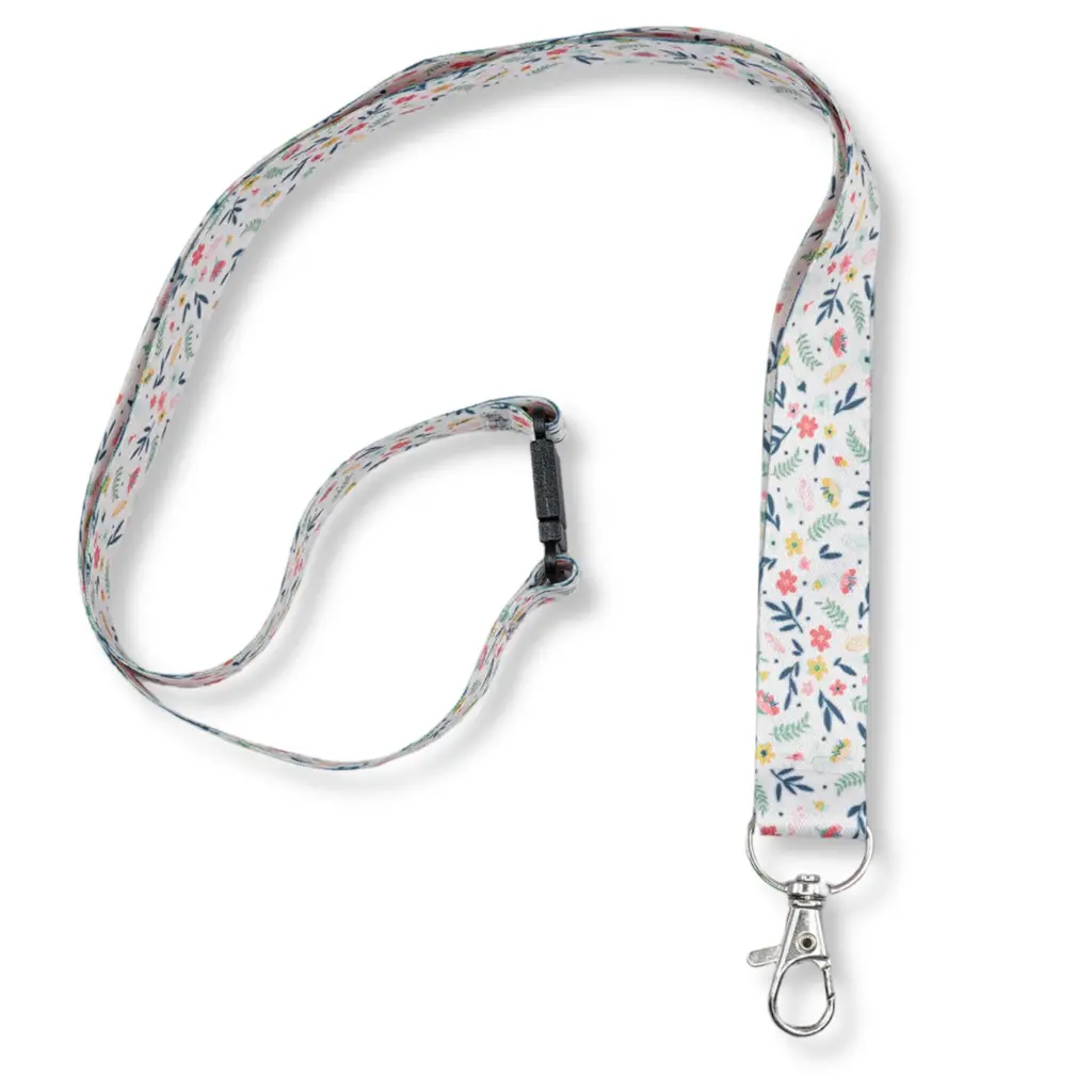 Avery Recycled Floral Pre-Printed Lanyard with 2cm Wide Carabiner (Pack 1) - R4828F-1