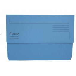 Forever Document Wallets 300gsm 345x245mm Blue Pack of 25