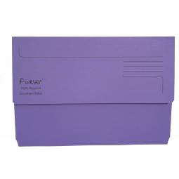 Forever Document Wallets 300gsm 345x245mm Purple Pack of 25