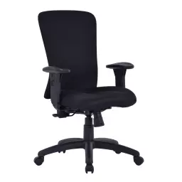 Nautilus Designs Fortis Bariatric Fabric Task Operator Office Chair With Integrated Lumbar Support Black - BCF/K360/BK