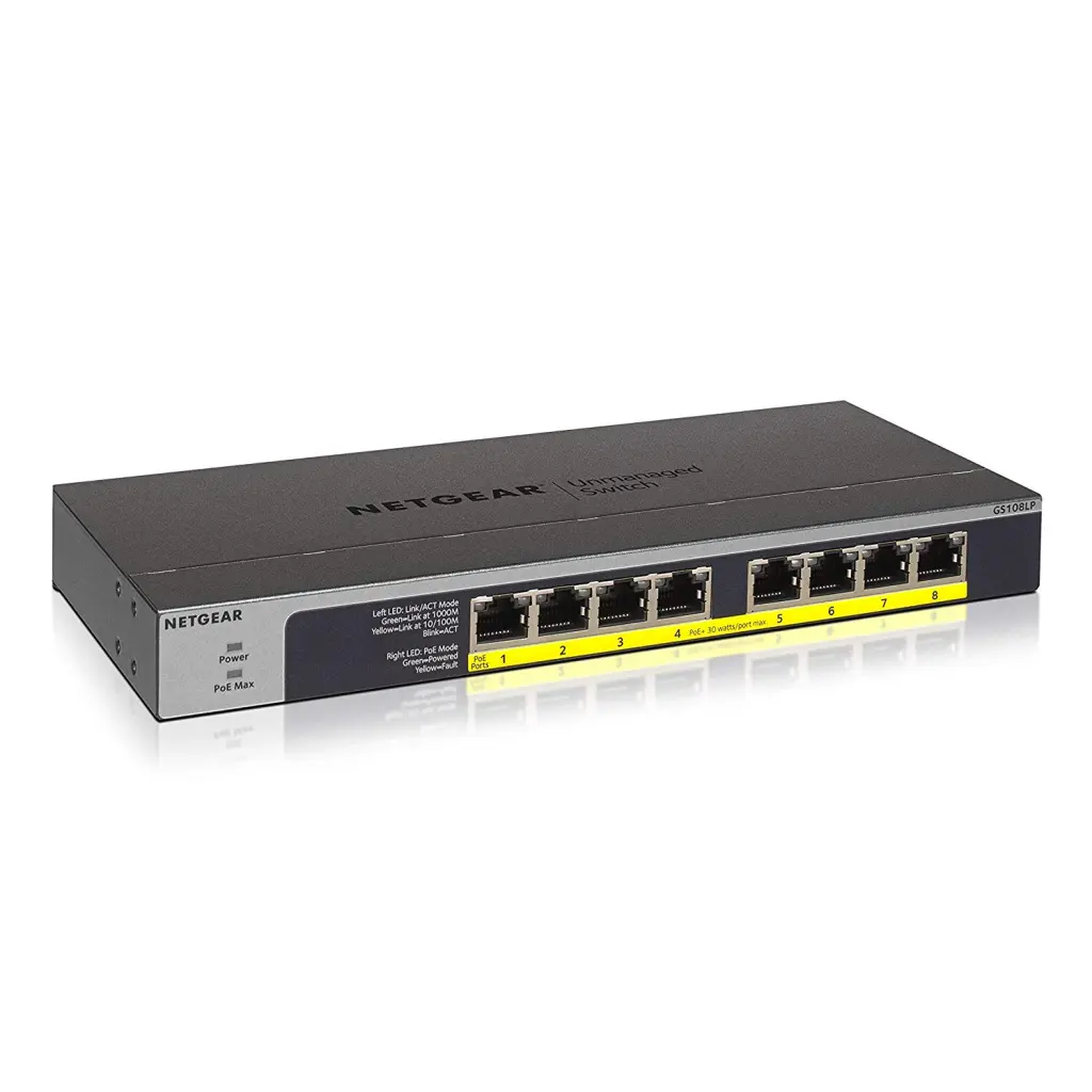 Netgear GS108LP 8 Port Gbit PoE Unmanaged Switch