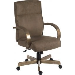 Glencoe Microfibre Executive Office Chair Brown - 6994