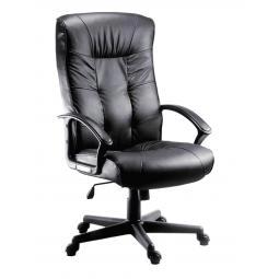 Gloucester High Back Leather Faced Executive Chair Black - 8507