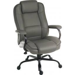 Goliath Duo Heavy Duty Bonded Leather Faced Executive Office Chair Grey - 6925GREY