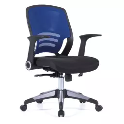 Nautilus Designs Graphite Medium Back Mesh Task Operator Office Chair With Folding Arms Blue - BCM/F560/BL