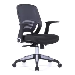 Nautilus Designs Graphite Medium Back Mesh Task Operator Office Chair With Folding Arms Grey - BCM/F560/GY