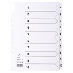Guildhall 10 Part Printed Index Clear Mylar