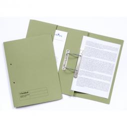 Guildhall 38mm Transfer Spring File Foolscap Green Pack of 25