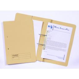 Guildhall 38mm Transfer Spring Files Foolscap Yellow Pack of 25