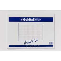 Guildhall Ruled Account Pad 14 Cash Columns and 60 Pages Grey