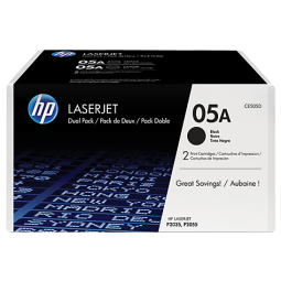 HP 05A Black LaserJet Toner Cartridges (Pack of 2) CE505D