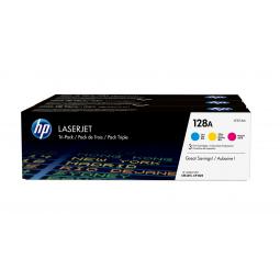 HP 128A Cyan/Magenta/Yellow LaserJet Toner Cartridges (Pack of 3) CF371AM