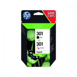 HP 301 Black /Colour Ink Cartridges (Pack of 2) N9J72AE