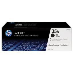 HP 35A Black LaserJet Toner Cartridge (Pack of 2) CB435AD