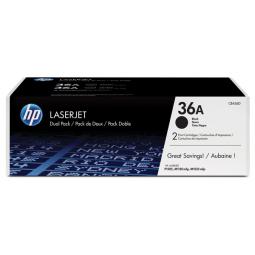 HP 36A Black LaserJet Toner Cartridge (Pack of 2) CB436AD