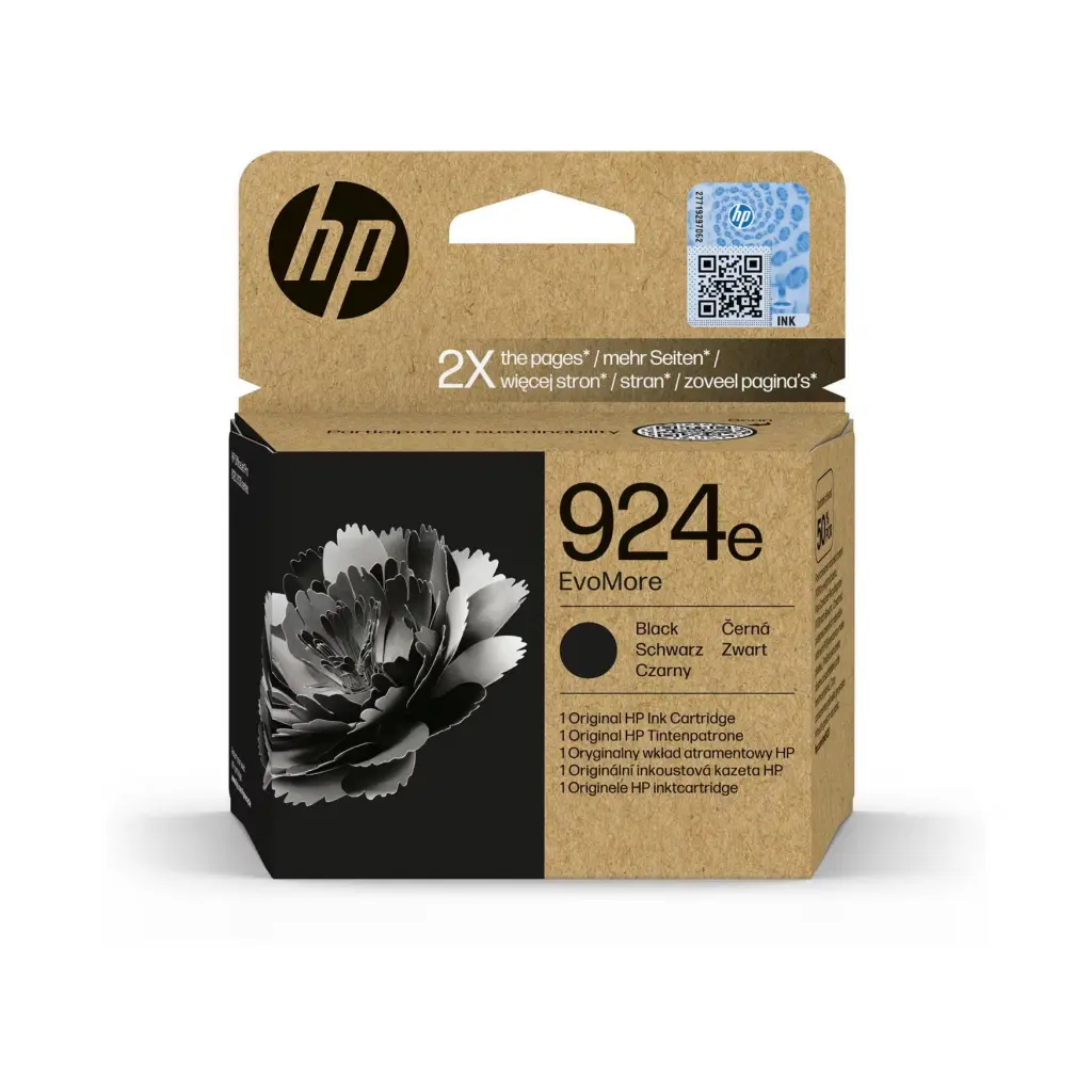 HP 924e EvoMore Black Ink Cartridge - 4K0V0NE