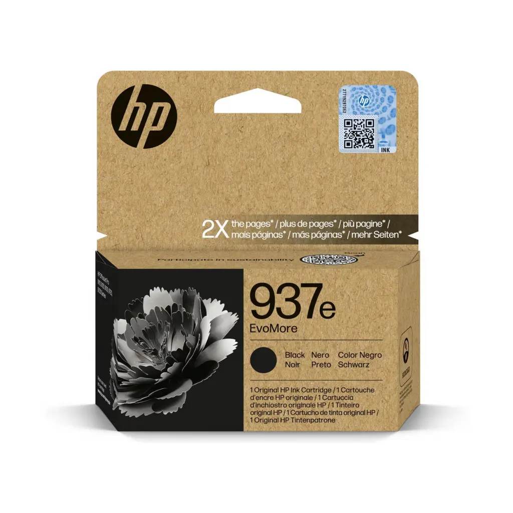 HP 937e EvoMore Black Ink Cartridge - 4S6W9NE