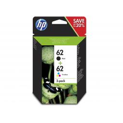 HP 62 Black /Colour Ink Cartridges (Pack of 2) N9J71AE