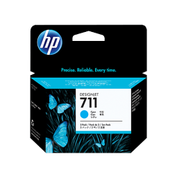 HP 711 Cyan Inkjet Cartridge Tri-Pack CZ134A