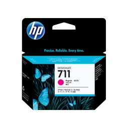 HP 711 Magenta Inkjet Cartridge (Pack of 3) CZ135A