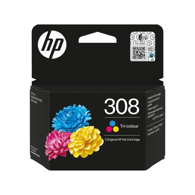 HP No 308 Tri-Colour Ink Cartridge - 7FP20UE