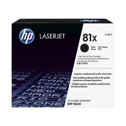 HP 81X Black High Yield LaserJet Cartridge (25,000 page capacity) 281X