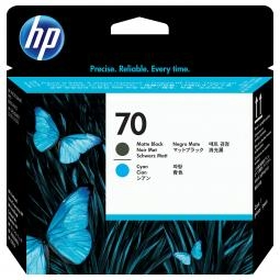 HP No 70 Matte Black Cyan Standard Capacity Ink Cartridge - C9404A