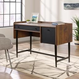 Hampstead Park Desk Walnut with Black Accent Panels & Frame 5420284