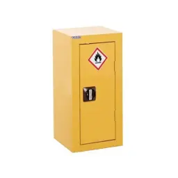 Slingsby Express Flammable Hazardous Substance Storage Cabinet With 1 Shelf COSHH 75Kg Capacity H700 x W350 x D300mm Yellow - 314291