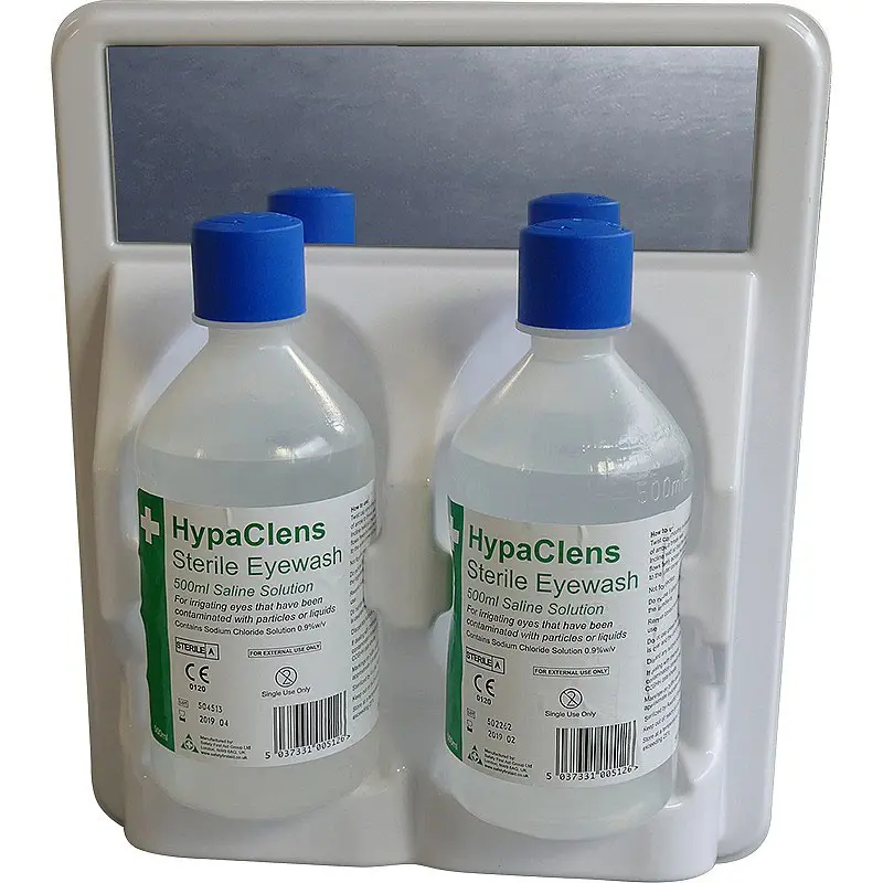 HypaClens Eyewash Station With 2 x HypaClens Eyewash Bottles 500ml - E458