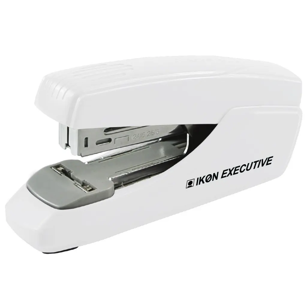 Hainenko IKON F300 Executive Half Strip Flat Clinch Stapler With Integrated Staple Remover White - SP-F300