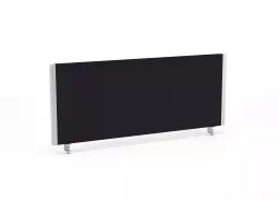 Impulse Straight Screen W1000 x D25 x H400mm Black With Silver Frame - I000272