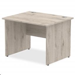 Impulse 1000 x 800mm Straight Desk Grey Oak Top Panel End Leg I003083