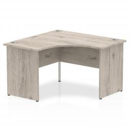 Dynamic Impulse 1200mm Corner Desk Grey Oak Top Panel End Leg I003138