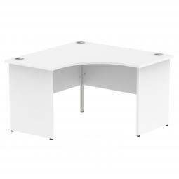 Dynamic Impulse 1200mm Corner Desk White Top Panel End Leg MI000406