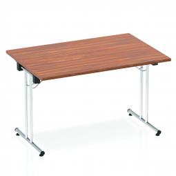 Dynamic Impulse 1200mm Folding Rectangular Table Walnut Top I000699