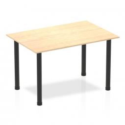 Dynamic Impulse 1200mm Straight Table Maple Top Black Post Leg BF00370