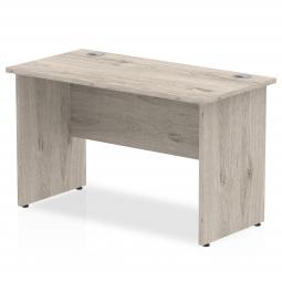 Impulse 1200 x 600mm Straight Desk Grey Oak Top Panel End Leg I003086